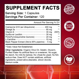 Coenzima 120 Capsulas 400mg Snghwe