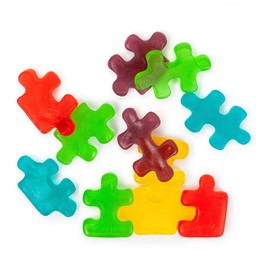 Bayside Candy Gummy Puzzle Pieces Candy - Fun Shaped Candy Chewy Gummies - Chewy Fruity Treats (1LB)