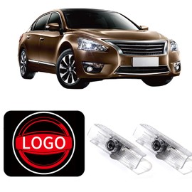 Never Fade HD LED Door Light Logo Projector Compatible with Nissan Series Accessories, 3D LED Ghost Shadow Laser for Altima Maxima Armada Titan Quest