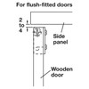 Black Simplex Concealed Hinges, pair