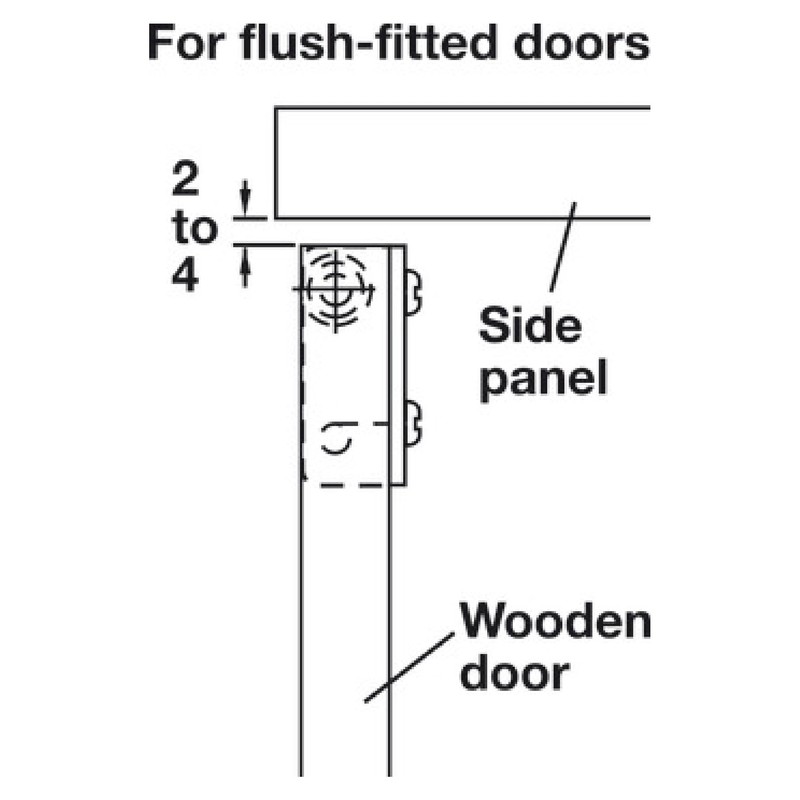 Black Simplex Concealed Hinges, pair