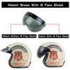 VCOROS Universal Motorcycle Retro Pilot-Style Standard 3 Snap-Button Visor Flip