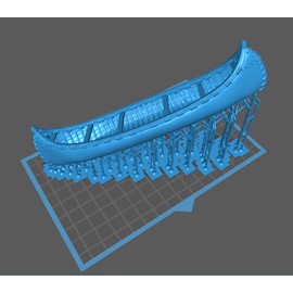 Day of Battle POD French and Indian War type Canoe - 54MM