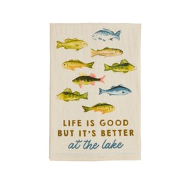 Mud Pie Life is Good Lake Icon Towel; 26" x 16 1/2"