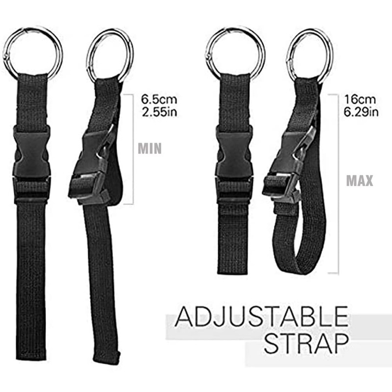 Clysburtuony 2 pcs Luggage Straps with Ring Hooks and Buckle