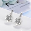 HAICN Snowflake Studs Earrings Silver Cubic Zirconia Stud Earrings Snowflake