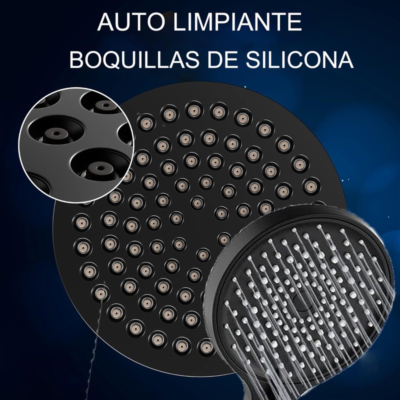 Combo de cabezal de ducha de lluvia de alta presión