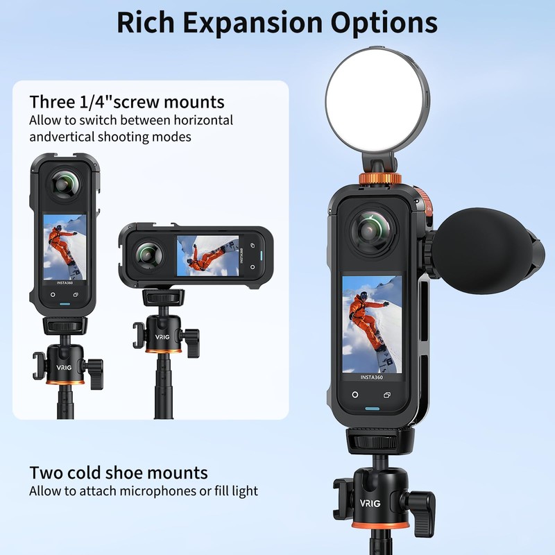 VRIG GA-04 Metal Cage/Utility Frame for Insta 360 X5