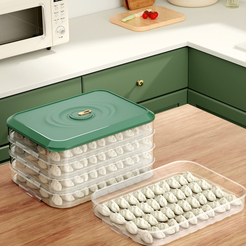 Dumpling Storage Box Multi Layer Excellent Sealing Dumpling Food Container