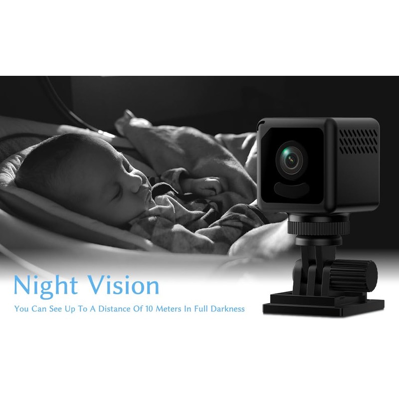 Mini Camera Micro Wireless Cameras, 4K WiFi Portable Nanny Cam