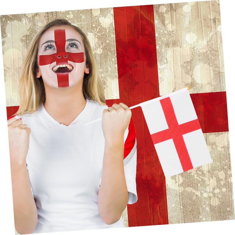 Outanaya 12PCS Uk Handheld Flags for Sports Events Parties England