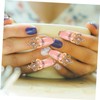 Beavorty Glamorous Manicure Tail Ring Set 4pcs Rhinestone Nail Charms