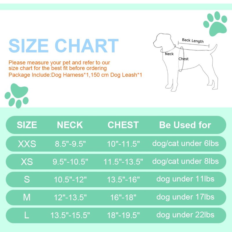 DoggieKit Dog Harness for Small Medium Dogs No Pull Adjustable