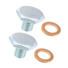 Hihaha 924714027 Oil Drain Plug for Mitsubishi for Kia for Honda for Acura/Car/Steel / 2 Pcs Silver Tone Copper Tone