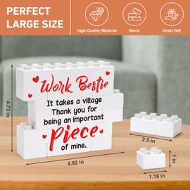 Work Bestie Plaque Christmas Gifts for Coworker, Cool Gifts for Coworkers Friend, Office Friendship Gifts, Best Friend at Work Gifts, Office Gifts for Colleagues, Work Bestie Partner Decoration Signs