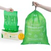 TERRACOR 13 Gallon Compostable Trash Bags Drawstring, Heavy Duty Extra
