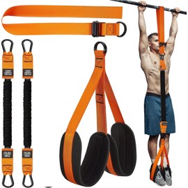 CHERAINTI Pull Up Assistance Bands 375lbs Heavy Duty 5 Stackable Resistance Bands Adjustable Pull Up Trainer Home Gym Strength Training