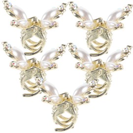BIUDECO Alloy Material Hair Clips 5pcs Women Butterfly Claw Clips Hair Decorations for Teen Girls