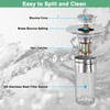 M METERXITY 3-Pack Bathroom Sink Stopper Hair Catcher, Bathroom Sink