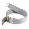 Ladeheid Men's Belt Male Fabric Belt Hessian P90, silver