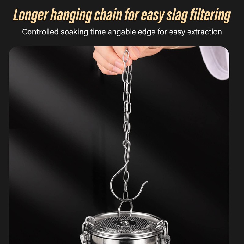 Stainless Steel Seasoning Bag, Filter Seasoning Strainer with an Extended