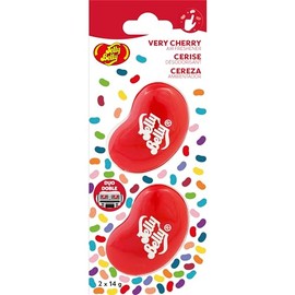 Jelly Belly - Clip de ventilación para ambientador de coche, eliminador de olores con aroma de larga duración, aroma muy cereza, paquete de 6 (12 ambientadores en total)