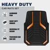 PIC AUTO Heavy Duty Rubber Floor Mats, Orange Aluminum Film