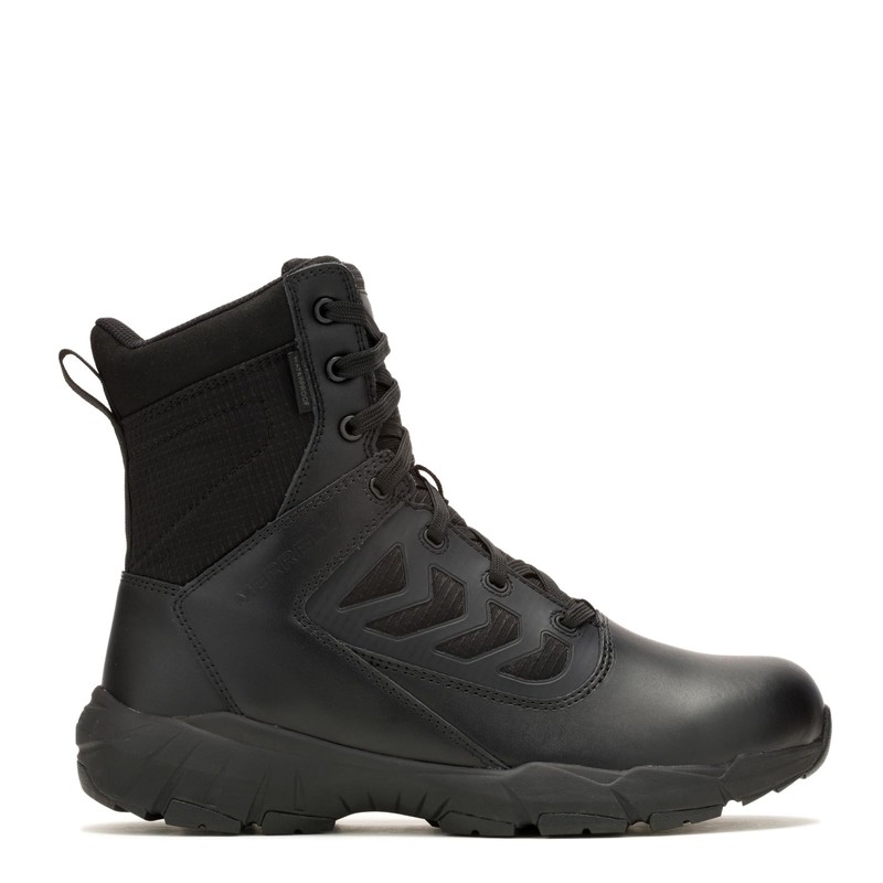 Merrell Men's Fullbench Tactical Waterproof Zip 8" Military Boot, Black,