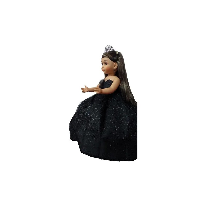Muñeca Quinceañera Xv 15 Modelo 4 Lacio Negro