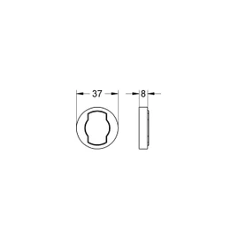 Grohe 48051000 Tempesta New Shim for Mounting Above Tiled Splashback Edge