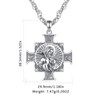 Vito 925 Sterling Silver San Benito Cross Necklace for Women