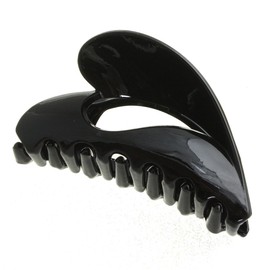 VINGTAINE Color Heart Shape Hair Claw Hair Clip Hair Accessories h-166 Black