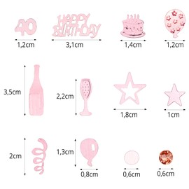 GoldRock Confetti 40th Birthday Decoration Rose Gold Confetti Decoration 40th Birthday Women Man Table Decoration Birthday 40th Woman 40th Birthday Confetti Birthday Confetti Decoration Happy Birthday