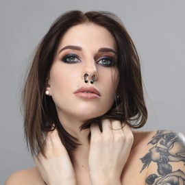 Treuheld® Horseshoe Piercing Ring Silver 32 Sizes Thick