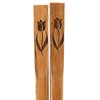 Yaksell Chopsticks, Wooden, 11.8 inches (30 cm), Natural Wood, Retro
