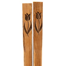 Yaksell Chopsticks, Wooden, 11.8 inches (30 cm), Natural Wood, Retro Tulip