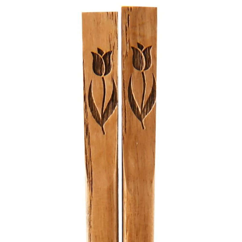 Yaksell Chopsticks, Wooden, 11.8 inches (30 cm), Natural Wood, Retro