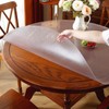 OstepDecor Frosted Round Table Protector 36 Inch Thick Frosted Table