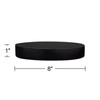 Black Marble 8" Wide x 1" High Round Pedestal Lamp