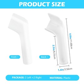 Trasylph Pack of 4 RV Gutter Spout, RV Rain Gutter Spouts, Includes 2 Right and 2 Left Sides, Compatible with Many RVs(Color:White)