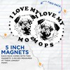 (2 Pack) I Love My Mops Magnets - Cute Dog