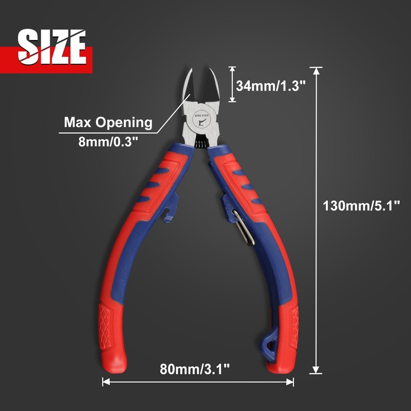 GOLD DEER Precision Diagonal Wire Cutting Pliers Wire Flush Cutter