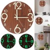 readygohigh Wall Clock, Wooden Wall Clock, Wooden Point, Natural Wood,