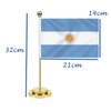 Argentina Desk Flag,12 inch Tall Small Argentinians Indoor Banner,Tiny Printing