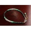 Ombre Emerald Faceted Rondelle 3-4mm Bracelet in 14K Gold Filled