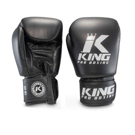 King Pro Boxing KPB/BGVL 3 Black Boxing Gloves Leather 14 oz