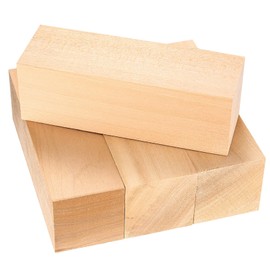 4 Pcs Basswood Carving Blocks, Large Wooden Blocks for Craft, Unfinished Wood Blocks for Wood Carving Whittling Kit, Wooden Carving Blocks for Beginners Adults Kids,15x5x5cm/6x2x2 inch
