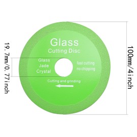 Pro Bamboo Kitchen 3PCS Glass Cutting Blade 4 inch for Brick Angle Grinder Sanding and Trimming for Jade, Crystal, Ceramic, Wine Bottle Material Cutting