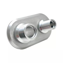 HRC Firewall Bulkhead Fitting 2 Port Plate Inline AC #10 & #6 Billet Aluminum Brushe