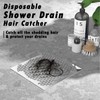 INVIHUG, 25 Pack Disposable Drain Hair Catcher, Shower Drain Hair